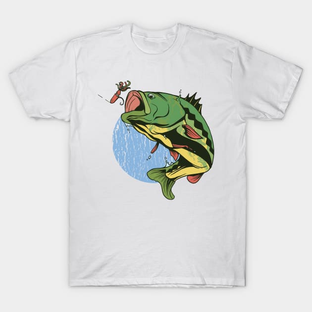 Fishing Perch Fish T-Shirt by lordambyar